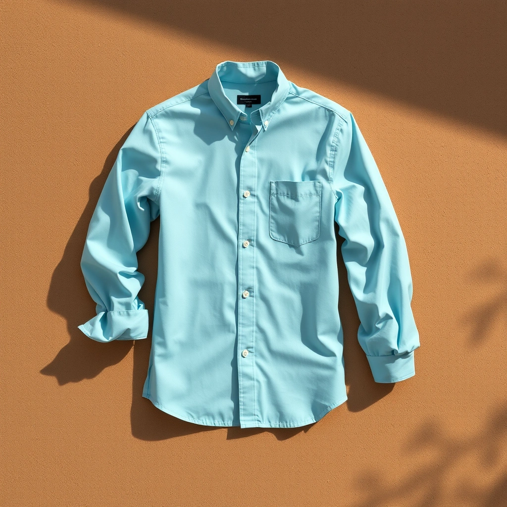 Chemise Regular Chambray Turquoise